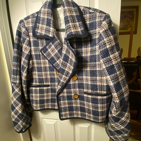 Harry Styles Blue Plaid Jacket - Picture 6 of 6